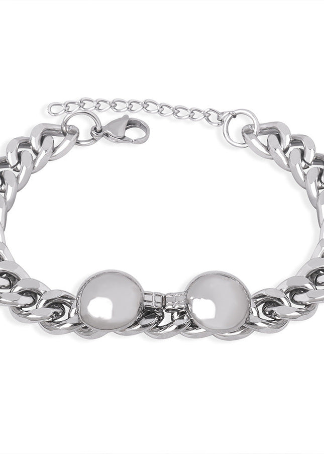 European and American new light luxury fashion personality niche design environmental protection titanium steel simple texture bracelet high-end jewelry women